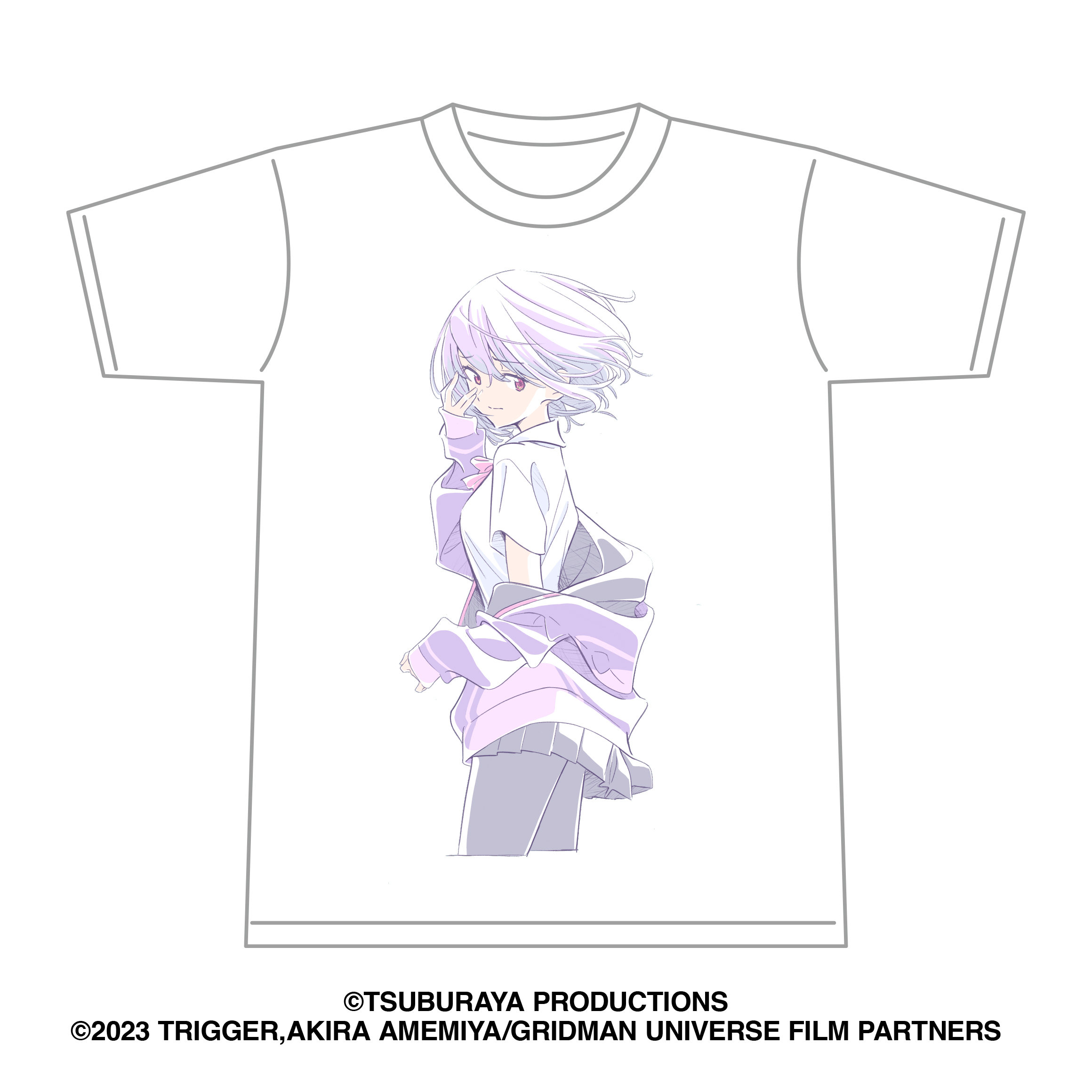 『SSSS.GRIDMAN』一挙上映記念／“新条アカネ” Tシャツ／限定カラーホワイト