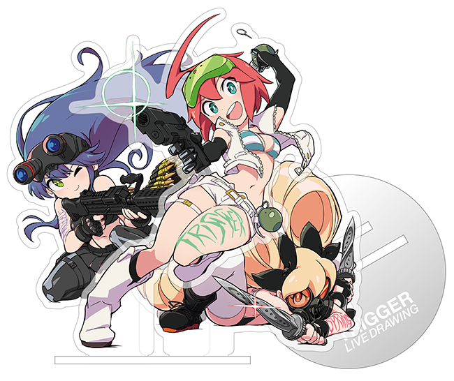 TRIGGER GIRLS Acryl Stand three types（with diorama pedestal）